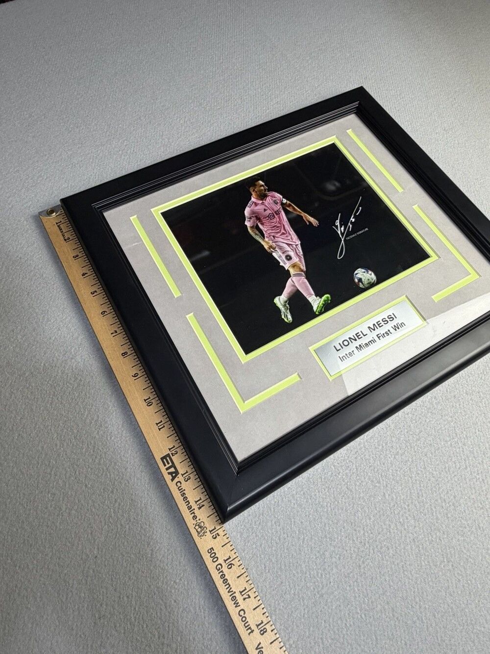 Lionel Messi Inter Miami First Win Photo Framed 10x8 Facsimile Signature Auto - Picture 4 of 6